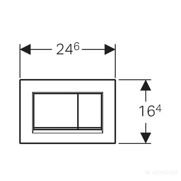Клавіша змиву Geberit Sigma20 square 115.883.KH.1 хром, фото 2