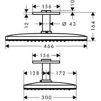 Верхній душ Hansgrohe Rainmaker Select 460 2jet 24004400 білий/хром, фото №2