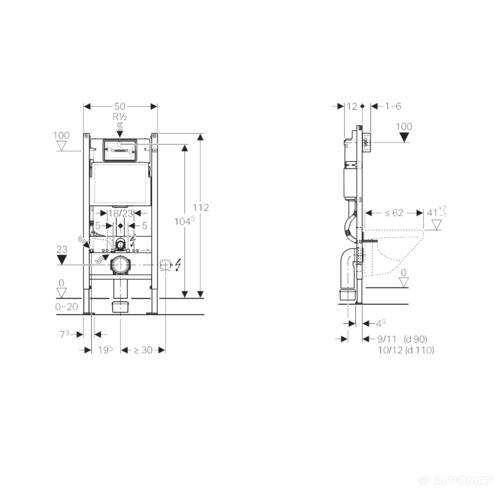 Инсталляция для унитаза Geberit Duofix 458.126.00.1, фото 2