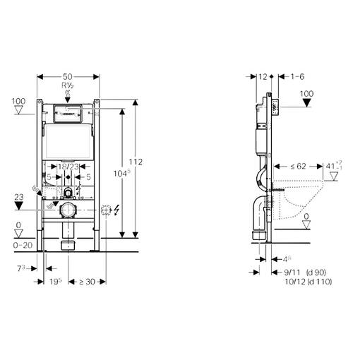 Інсталяція для унітаза Geberit Duofix 458.126.00.1, фото 3