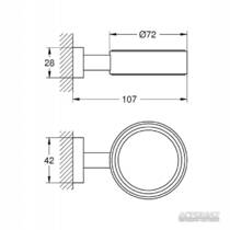 Держатель для стакана или мыльницы Grohe Essentials 40508001 хром, фото №2