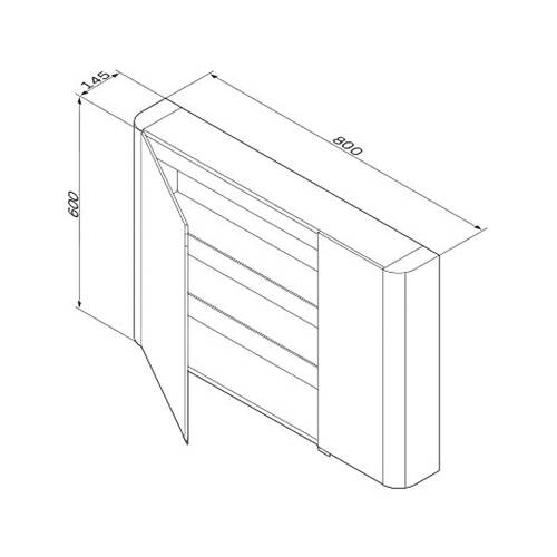 Зеркальный шкаф Am-Pm Like M80MCX0800WG38 80 см, фото 3