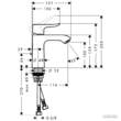 Змішувач для раковини Hansgrohe Metris 31080000, фото 2