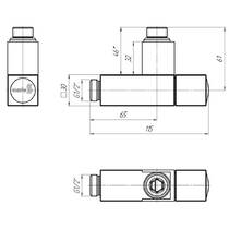 Комплект кутових кранів Маріо 4820111353217 квадратний корпус, колір хром, фото №2