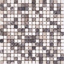Мозаика Mozaico De Lux K-Mos Travertino Mix Emperador 30,5х30,5 см, фото №1