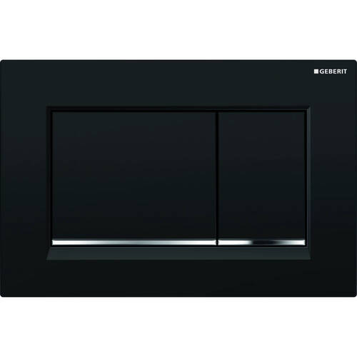 Клавіша змиву Geberit Sigma20 square 115.883.KM.1 чорний/хром, фото 1