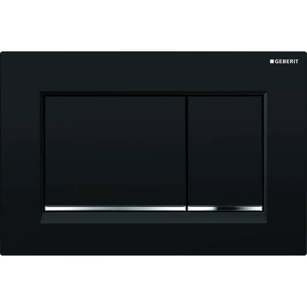 Клавіша змиву Geberit Sigma20 square 115.883.KM.1 чорний/хром, фото 1