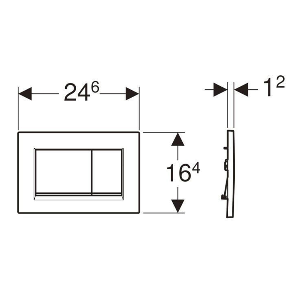 115.883.KJ.1 Sigma20 square клавіша, біла/глянцевий хром (1 сорт)