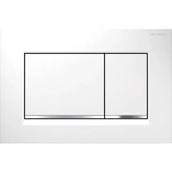 Клавіша змиву Geberit Sigma20 square 115.883.KJ.1 білий/хром глянцевий, фото 1