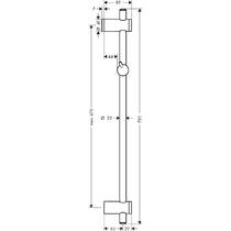 Душова штанга 72 см Hansgrohe Unica Reno 27704000 хром, фото №2