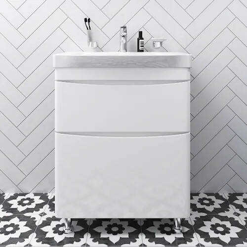 Тумба з раковиною Am.Pm Like M80-FSX0652-WC0652-38 підлогова 65 см білий, фото 4