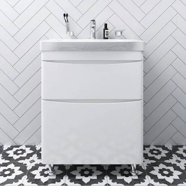 Тумба з раковиною Am.Pm Like M80-FSX0652-WC0652-38 підлогова 65 см білий, фото 4