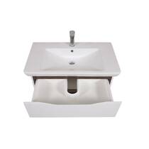 Тумба з раковиною Аква Родос Венеція Порто підвісна 85 см білий, венге, фото №3