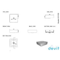 Раковина Devit Quadra 1511132 тонкостенная, фото №2