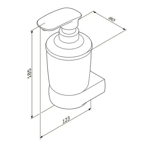 Дозатор для жидкого мыла Am.Pm Sensation A3036900 с держательным хромом., фото 4