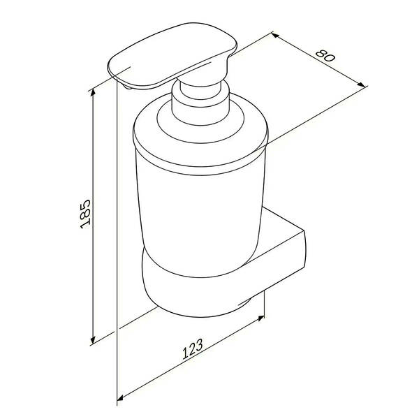 Дозатор для жидкого мыла Am.Pm Sensation A3036900 с держательным хромом., фото 4
