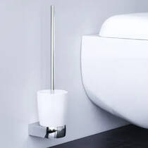 Щітка для унітаза Am.Pm Sensation A3033300 з тримачем хром/білий, фото №1