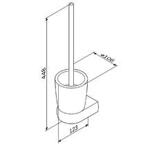 Щітка для унітаза Am.Pm Sensation A3033300 з тримачем хром/білий, фото №6