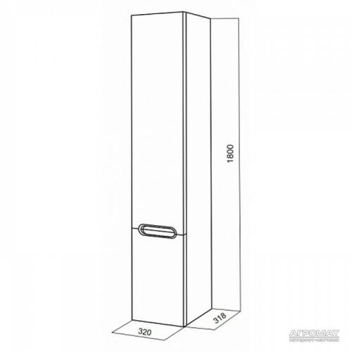 Пенал Am.Pm Spirit M70CHR0326WG38 правий підвісна білий, фото 2