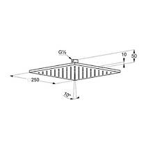 Верхній душ Kludi A-Qa 6442505-00 хром, фото №2