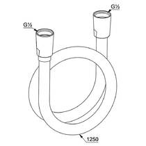 Душевой шланг Kludi Suparaflex 6107191-00 1,25 м белый матовый, фото №2