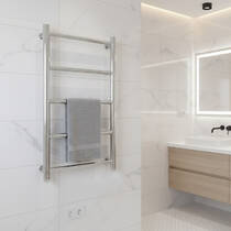 Полотенцесушитель электрический Mario Классик НР-И 650х430/75 650х420 мм, 65 Вт, полированная нержавеющая сталь, фото №4