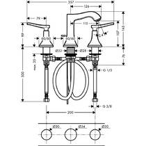 Смеситель для раковины Hansgrohe Metropol Classic 31330000 хром, фото №2