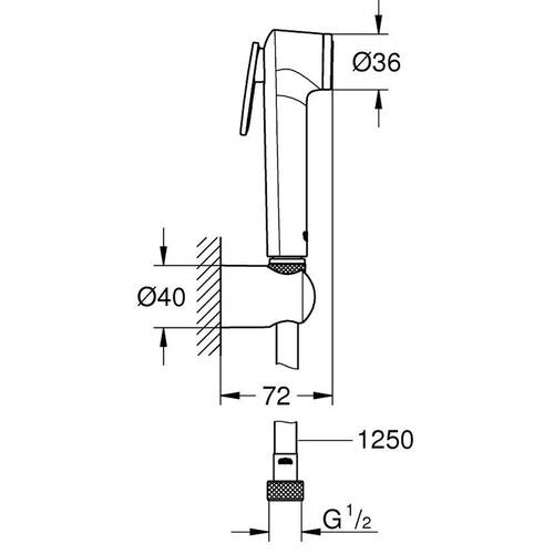 Гігієнічний душ Grohe Tempesta-F 27513001 хром, фото 3