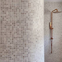 Мозаїка Mozaico De Lux C-Mos Emperador Light Tumbled 30х30 см, фото №1