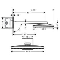 Верхній душ Hansgrohe Rainmaker Select 460 3jet 24007400 білий/хром, фото №2
