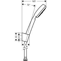 Душовий набір Hansgrohe Crometta 100 1jet 26665400 хром/білий, фото №2