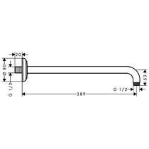 Тримач верхнього душу Axor Montreux 27348000 настінний, хром, фото №2