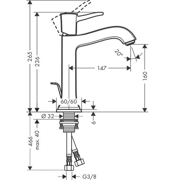 Змішувач для раковини Hansgrohe Metropol Classic 31302000, фото 2