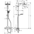 Душова система Hansgrohe Crometta 27271000 E 240 1jet Showerpipe з термостатом, фото 3