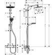 Душевая система Hansgrohe Crometta 27267000 S 240 1jet Showerpipe с термостатом, фото 2