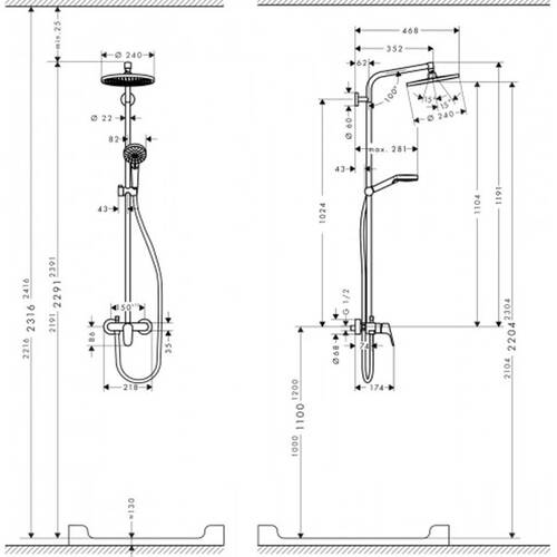 Душова система Hansgrohe Crometta 1jet Showerpipe 27269000, фото 4