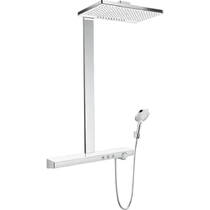 Душевая система Hansgrohe Rainmaker Select Showerpipe 460 2jet EcoSmart 27028400 с термостатом, хром/белый, фото №1