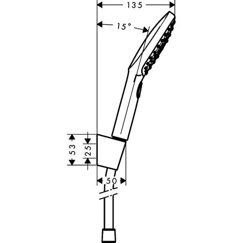 Душевой набор Hansgrohe Raindance Select E 120 3jet 26720400 хром/белый, фото 2