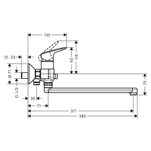 Змішувач для ванни Hansgrohe Logis 71402000 хром, фото 3