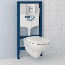 Інсталяція для унітаза Grohe Rapid SL 38929000 з клавішею Arena Cosmopolitan хром, фото №3
