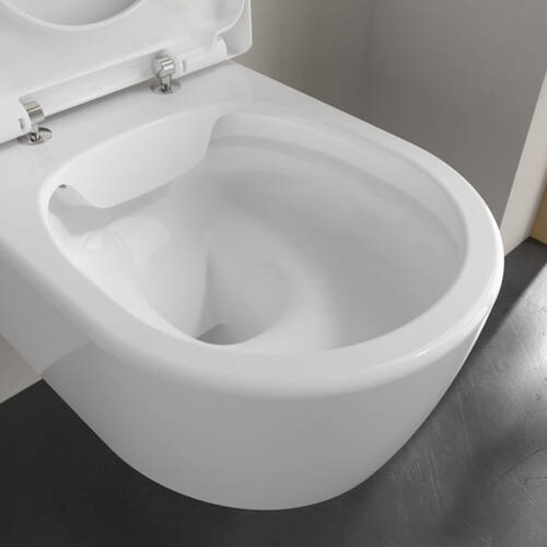 Унітаз підвісний Villeroy&Boch Avento 5656HR01 DirectFlush із сидінням Soft Close, QuickRelease, фото 9
