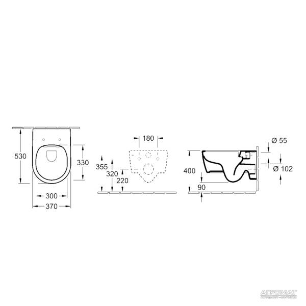 Унитаз подвесной Villeroy&Boch Avento 5656HR01 DirectFlush с сиденьем Soft Close, QuickRelease, фото 2