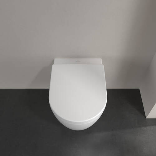 Унітаз підвісний Villeroy&Boch Avento 5656HR01 DirectFlush із сидінням Soft Close, QuickRelease, фото 6