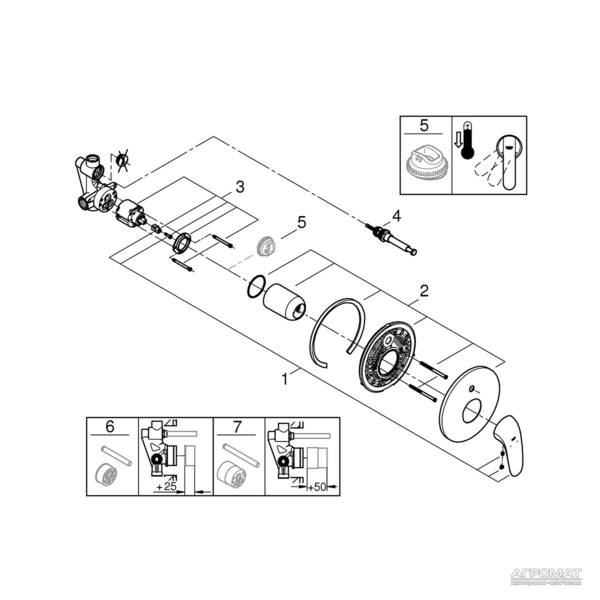 Смеситель скрытого монтажа для душа Grohe Eurostyle New 23730003, фото 3