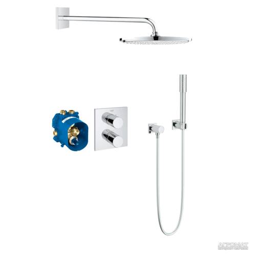 Душова система прихованого монтажу Grohe Grohtherm 3000 Cosmopolitan 34627000 з термостатом, фото 1