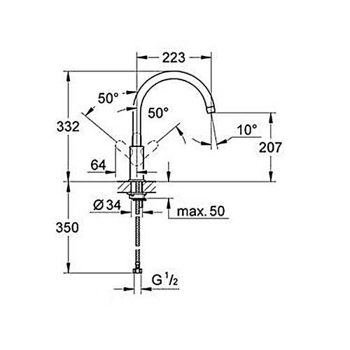 Смеситель для кухни Grohe Bau Flow 31230000, фото 2