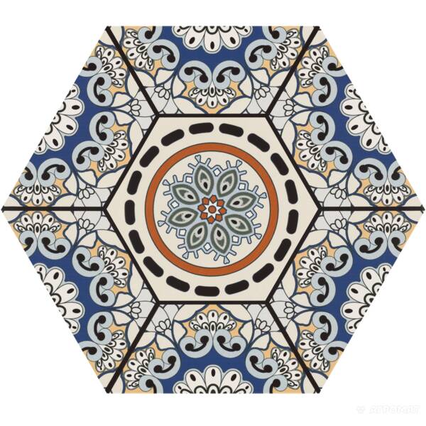 Керамограніт Realonda Sevres Azul 28,5x33 см, фото 4