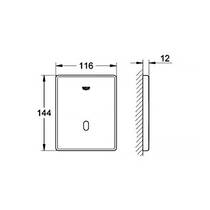 Клавиша смыва Grohe Tectron Skate 37324001 инфракрасная, хром, фото №2