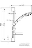 Душовий набір Hansgrohe Croma 27724000, фото 2