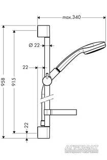 Душевой набор Hansgrohe Croma 27724000, фото №2